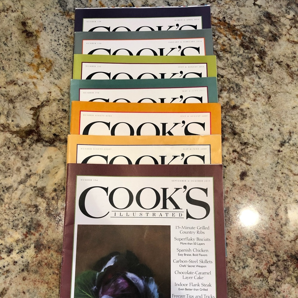 7 issues of Cook’s Illustrated Magazine